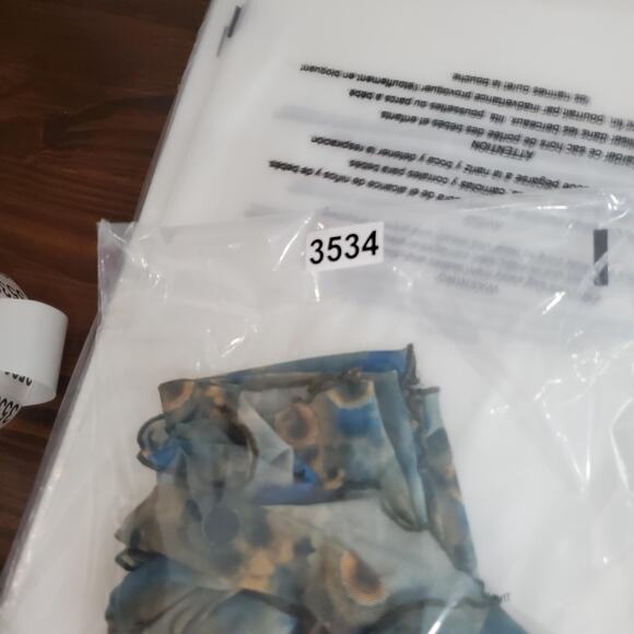 Y2L Fairy Grunge Whimsy Top Womens Small Mesh Bell Sleeve Tie Front Sheer Floral - Picture 7 of 7